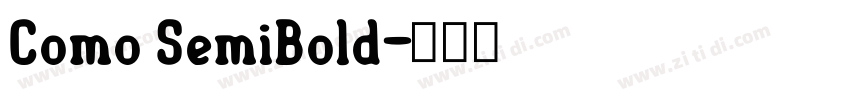Como SemiBold字体转换